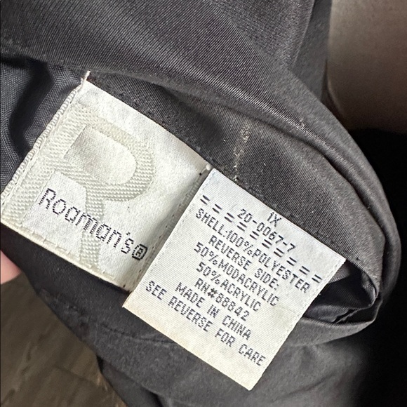 Vintage Neutral Brown Faux Fur Hooded Reversible Full Length Trench Coat 1X Soft - Picture 9 of 13